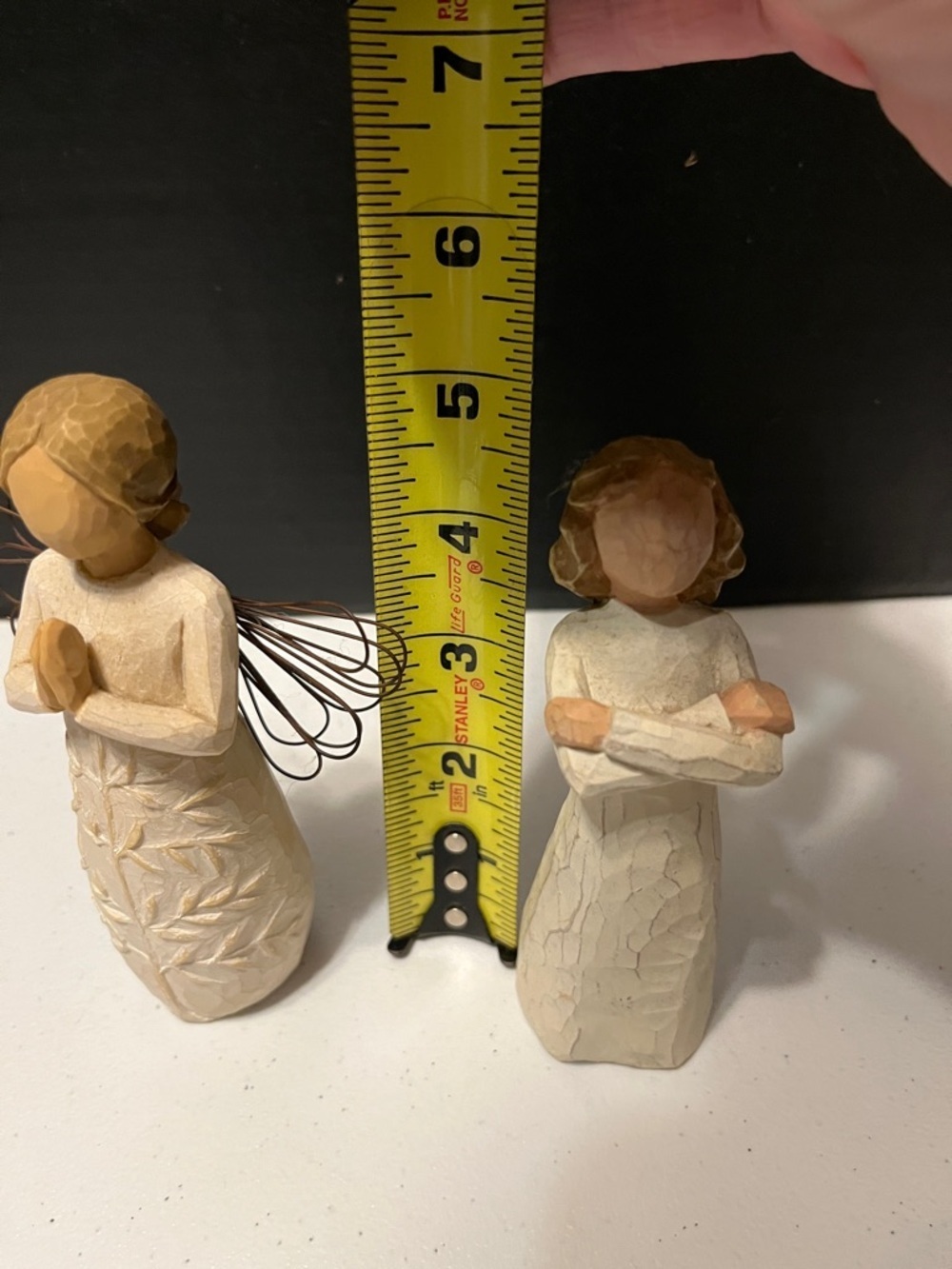 Willow Tree Angel Figurine Pair in Cream and Tan - Picture 3 of 3